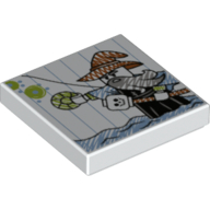 Visuel indicatif Rebrickable de Tuile 2 x 2 avec dessin d'enfant de magicien avec motif imprimé gemme (Tile 2 x 2 with Child Drawing Of Wizard with Gem Print)