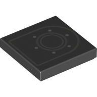 Visuel indicatif Rebrickable de Tuile 2 x 2 avec gris bleuté clair bouchon de carburant motif imprimé (Tile 2 x 2 with Light Bluish Gray Fuel Cap Print)