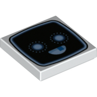 Tuile 2 x 2 avec écran motif imprimé visage heureux (Tile 2 x 2 with Monitor Happy Face Print)