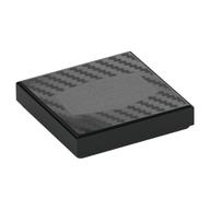 Visuel indicatif Rebrickable de Tuile 2 x 2 avec V12, motif imprimé fibre de carbone (Tile 2 x 2 with V12, Carbon Fiber Print)