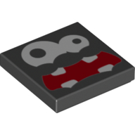Tuile 2 x 2 avec motif imprimé visage flou (Tile 2 x 2 with Fuzzy Face Print)