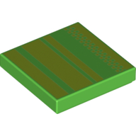 Visuel indicatif Rebrickable de Tuile 2 x 2 avec des carrés de vert citron et vert foncé (tuyau de chaîne pixelisé) motif imprimé (Tile 2 x 2 with Lime and Dark Green Squares (Pixelated Warp Pipe) Print)