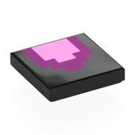 Visuel indicatif Rebrickable de Tuile 2 x 2 avec violet, carrés rose vif (Minecraft) (Tile 2 x 2 with Purple, Bright Pink Squares (Minecraft))