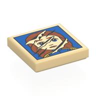 Visuel indicatif Rebrickable de Tuile 2 x 2 avec motif imprimé Portrait en tranches du Prince Adam (Tile 2 x 2 with Sliced Portrait of Prince Adam Print)