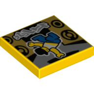 Visuel indicatif Rebrickable de Tuile 2 x 2 avec motif imprimé Breakdance (Tile 2 x 2 with Breakdance Print)