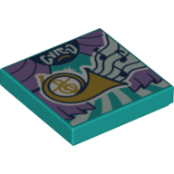Visuel indicatif Rebrickable de Tuile 2 x 2 avec motif imprimé style théâtre (Tile 2 x 2 with Theater Style Print)
