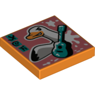 Visuel indicatif Rebrickable de Tuile 2 x 2 avec motif imprimé coquillage (Tile 2 x 2 with Seagull Poo Print)