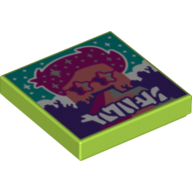 Visuel indicatif Rebrickable de Tuile 2 x 2 avec motif imprimé de rayures arc-en-ciel (Tile 2 x 2 with Rainbow Stripes Print)