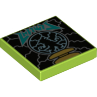 Visuel indicatif Rebrickable de Tuile 2 x 2 avec motif imprimé électrique (Tile 2 x 2 with Electricity Print)