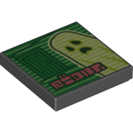 Visuel indicatif Rebrickable de Tuile 2 x 2 avec motif imprimé filtre effrayant (Tile 2 x 2 with Spooky Filter Print)