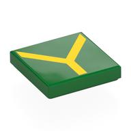 Visuel indicatif Rebrickable de Tuile 2 x 2 avec motif imprimé jaune 'Y' (Tile 2 x 2 with Yellow 'Y' Print)