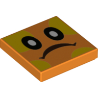 Tuile 2 x 2 avec visage triste avec motif imprimé de taches de vert citron (Tile 2 x 2 with Sad Face with Lime Spots Print)