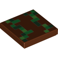 Visuel indicatif Rebrickable de Tuile 2 x 2 avec motif imprimé vert citron/vert/vert foncé (Tile 2 x 2 with Lime/Green/Dark Green Pixels Print)