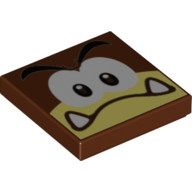 Tuile 2 x 2 avec Galoomba motif imprimé confus (Tile 2 x 2 with Galoomba Confused Print)
