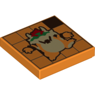 Visuel indicatif Rebrickable de Tuile 2 x 2 avec motif imprimé Bowser (Tile 2 x 2 with Bowser Print)