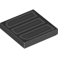Visuel indicatif Rebrickable de Tuile 2 x 2 avec motif imprimé gris bleu foncé (Tile 2 x 2 with Dark Bluish Grey Grill Print)