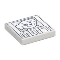 Visuel indicatif Rebrickable de Tuile 2 x 2 avec affiche de chien disparu/perdu (Tile 2 x 2 with Missing/Lost Dog poster)