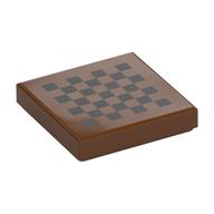 Visuel indicatif Rebrickable de Tuile 2 x 2 avec motif imprimé à carreaux noirs (Tile 2 x 2 with Black Checks Print)