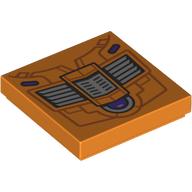 Visuel indicatif Rebrickable de Tuile 2 x 2 avec motif imprimé grill mécanique (Tile 2 x 2 with Mechanical Grill Print)