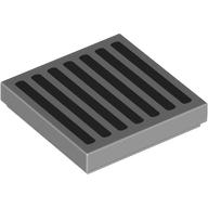 Visuel indicatif Rebrickable de Tuile 2 x 2 avec motif imprimé de lignes noires (Tile 2 x 2 with Black Lines Print)