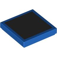 Visuel indicatif Rebrickable de Tuile 2 x 2 avec motif noir Surface imprimée (Tile 2 x 2 with Black Surface Print)