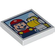 Visuel indicatif Rebrickable de Tuile 2 x 2 avec Mario, motif imprimé Yoshi (Tile 2 x 2 with Mario, Yoshi Print)