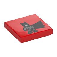 Visuel indicatif Rebrickable de Tuile 2 x 2 avec motif imprimé Batman (Tile 2 x 2 with Batman Print)
