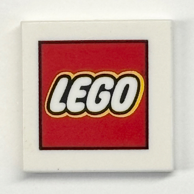 Visuel indicatif Rebrickable de Tuile 2 x 2 avec motif imprimé LEGO Logo (Tile 2 x 2 with LEGO Logo Print)