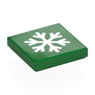 Visuel indicatif Rebrickable de Tuile 2 x 2 avec motif imprimé flocon de neige blanc (Tile 2 x 2 with White Snowflake Print)
