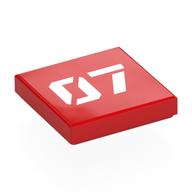 Visuel indicatif Rebrickable de Tuile 2 x 2 avec motif imprimé Argent '07' (Tile 2 x 2 with Silver '07' Print)