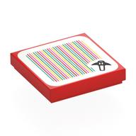 Visuel indicatif Rebrickable de Tuile 2 x 2 avec bat, motif imprimé code à barres (autocollant) (Tile 2 x 2 with Bat, Barcode Print (Sticker))