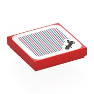 Visuel indicatif Rebrickable de Tuile 2 x 2 avec kart, motif imprimé code à barres (autocollant) (Tile 2 x 2 with Kart, Barcode Print (Sticker))