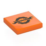 Visuel indicatif Rebrickable de Tuile 2 x 2 avec motif imprimé de logo de clé/pneu noir (Tile 2 x 2 with Black Wrench/Tyre Logo Print)