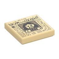 Visuel indicatif Rebrickable de Tuile 2 x 2 avec journal, 'ESCAPE from AZKABAN', sirius motif imprimé noir (Tile 2 x 2 with Newspaper, 'ESCAPE from AZKABAN', Sirius Black Print)