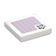Visuel indicatif Rebrickable de Tuile 2 x 2 avec lakitu avec casque et code à barres motif imprimé (autocollant) (Tile 2 x 2 with Lakitu with Headset and Barcode Print (Sticker))