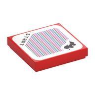 Visuel indicatif Rebrickable de Tuile 2 x 2 avec motif imprimé 'START', véhicule jumbo et code-barres (autocollant) (Tile 2 x 2 with 'START', Jumbo Vehicle and Barcode Print (Sticker))