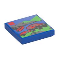 Visuel indicatif Rebrickable de Tuile 2 x 2 avec motif LEGO coffret Box imprimé (Tile 2 x 2 with LEGO Set Box Print)