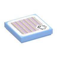 Visuel indicatif Rebrickable de Tuile 2 x 2 avec motif imprimé pinguin et code-barres (autocollant) (Tile 2 x 2 with Pinguin and Barcode Print (Sticker))