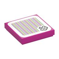 Visuel indicatif Rebrickable de Tuile 2 x 2 avec panier et code à barres motif imprimé (autocollant) (Tile 2 x 2 with Basket and Barcode Print (Sticker))