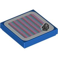 Visuel indicatif Rebrickable de Tuile 2 x 2 avec accrochage et code à barres motif imprimé (autocollant) (Tile 2 x 2 with Snaggle and Barcode Print (Sticker))
