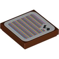 Visuel indicatif Rebrickable de Tuile 2 x 2 avec note de musique et code à barres motif imprimé (autocollant) (Tile 2 x 2 with Music Note and Barcode Print (Sticker))