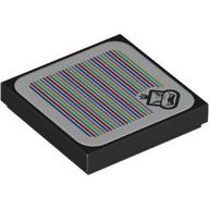Tuile 2 x 2 avec motif imprimé morton et code-barres (autocollant) (Tile 2 x 2 with Morton and Barcode Print (Sticker))