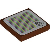 Visuel indicatif Rebrickable de Tuile 2 x 2 avec motif imprimé âne kong et code à barres (autocollant) (Tile 2 x 2 with Donkey Kong and Barcode Print (Sticker))