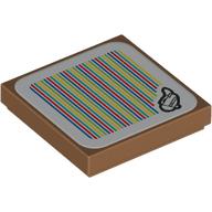 Visuel indicatif Rebrickable de Tuile 2 x 2 avec motif imprimé avion et code-barres (autocollant) (Tile 2 x 2 with Plane and Barcode Print (Sticker))