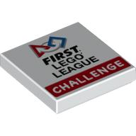 Visuel indicatif Rebrickable de Tuile 2 x 2 avec premier motif imprimé LEGO League Challenge (Tile 2 x 2 with FIRST LEGO LEAGUE CHALLENGE Print)