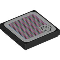 Tuile 2 x 2 avec motif imprimé sumo bro et code-barres (autocollant) (Tile 2 x 2 with Sumo Bro and Barcode Print (Sticker))