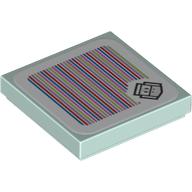 Tuile 2 x 2 avec bro de glace et code à barres motif imprimé (autocollant) (Tile 2 x 2 with Ice Bro and Barcode Print (Sticker))