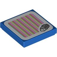 Tuile 2 x 2 avec cooligan et code à barres motif imprimé (autocollant) (Tile 2 x 2 with Cooligan and Barcode Print (Sticker))