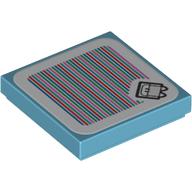 Tuile 2 x 2 avec motif imprimé fliprus et code-barres (autocollant) (Tile 2 x 2 with Fliprus and Barcode Print (Sticker))