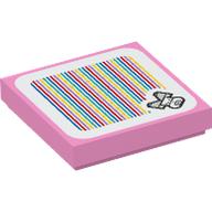 Tuile 2 x 2 avec motif imprimé Wendy et code-barres (autocollant) (Tile 2 x 2 with Wendy and Barcode Print (Sticker))